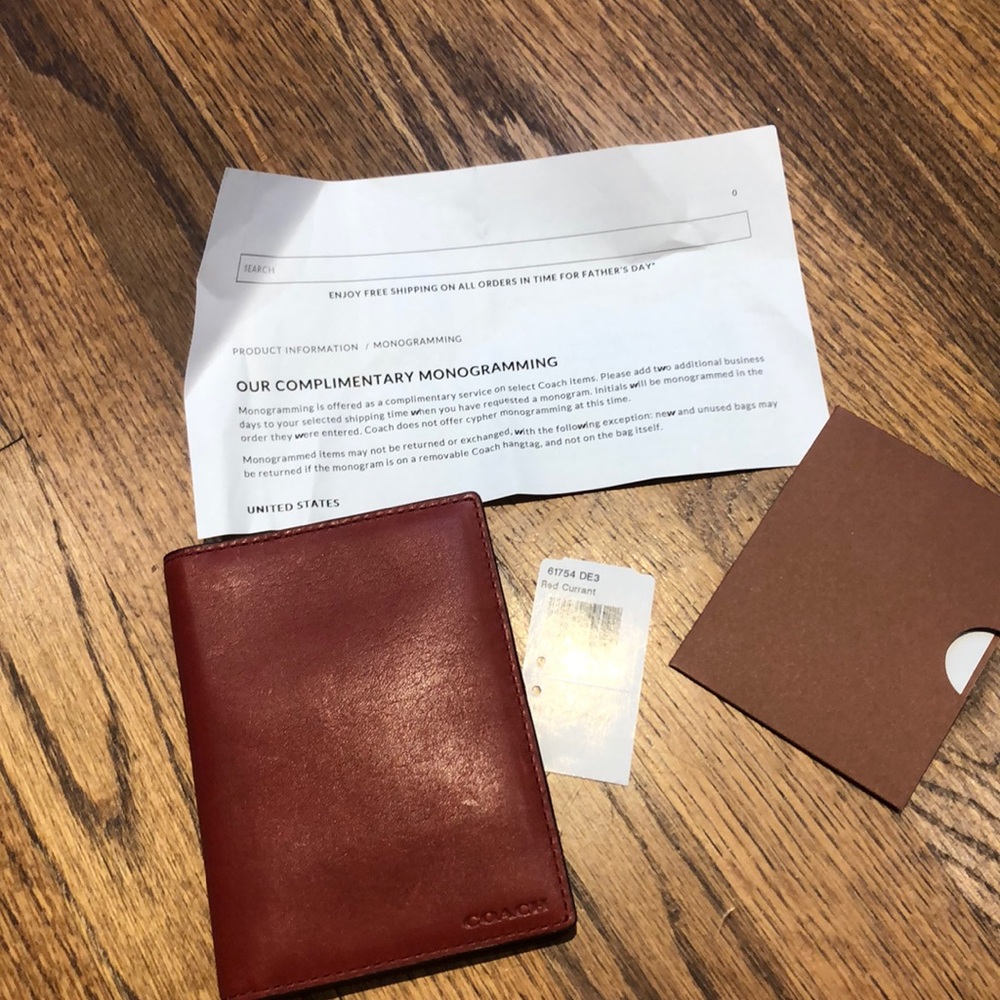 Leather passport holder